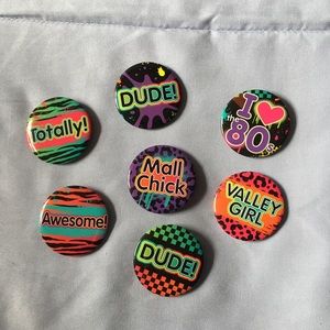 80s Button Pins